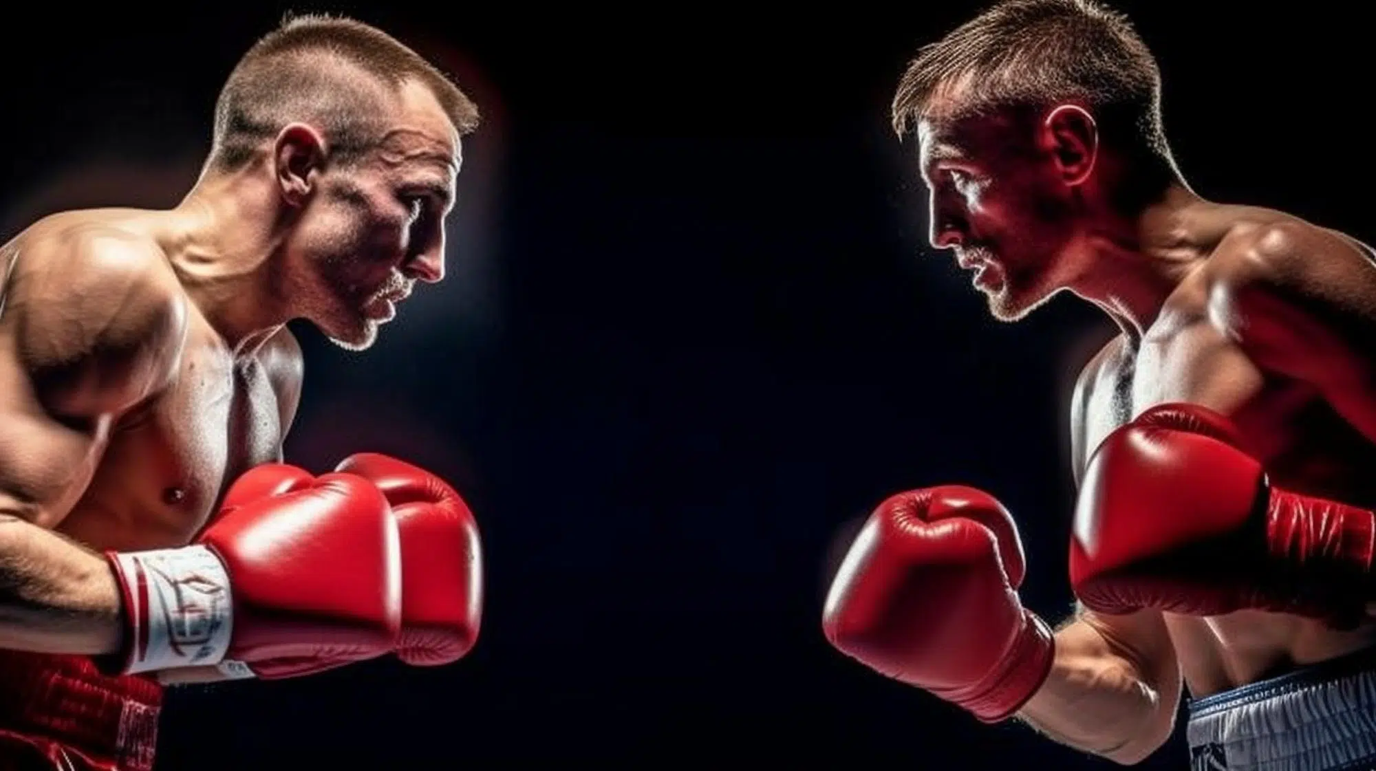 boxeadores guantes boxeo rojos